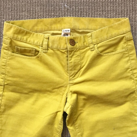 J. Crew women’s City Fit neon yellow Corduroy 27R - Picture 4 of 5